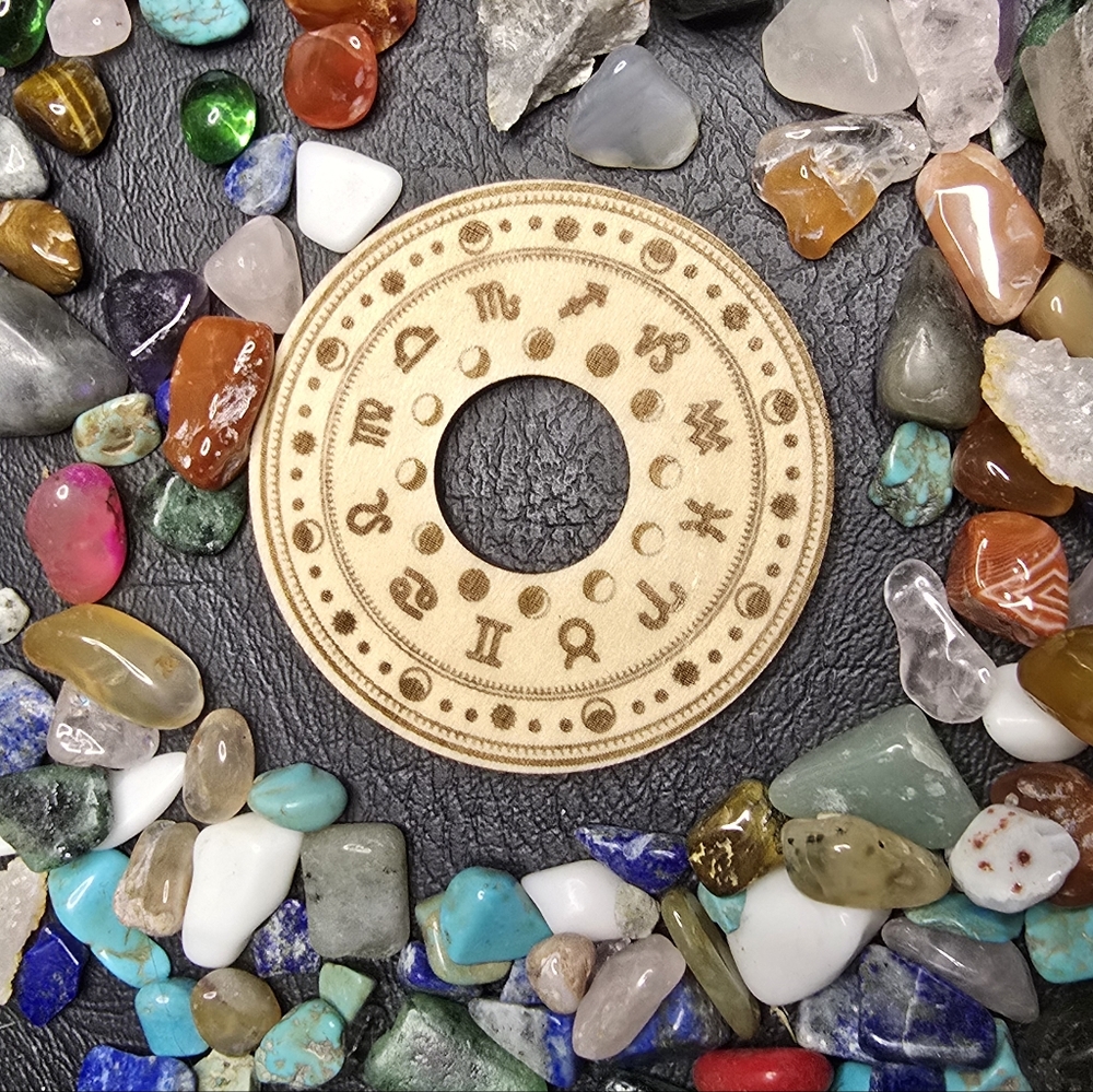Round zodiac sign crystal sphere holder